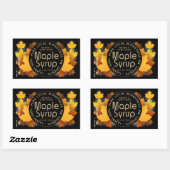 州名バッチおよび日付メープルシロップのラベル 長方形シール (シート)