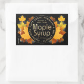 州名バッチおよび日付メープルシロップのラベル 長方形シール (バッグ)