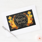 州名バッチおよび日付メープルシロップのラベル 長方形シール (封筒)