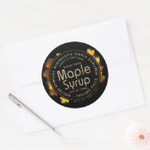 州名メープルシロップ(バッチおよび日付) ラウンドシール (封筒)