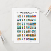 州名簿ヴィンテージ統一されたの国立公園 カード (正面/裏面インサイチュ)