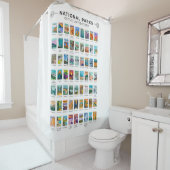 州名簿ヴィンテージ統一されたの国立公園 シャワーカーテン (インサイチュ)