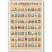州名簿ヴィンテージ統一されたの国立公園 シール (正面)