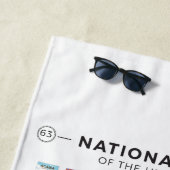 州名簿ヴィンテージ統一されたの国立公園 ビーチタオル (インサイチュ)