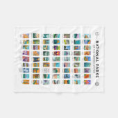 州名簿ヴィンテージ統一されたの国立公園 フリースブランケット (正面(横))