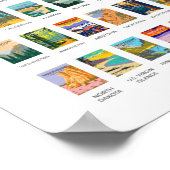 州名簿ヴィンテージ統一されたの国立公園 ポスター (角)