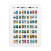 州名簿ヴィンテージ統一されたの国立公園 マグネット (縦)
