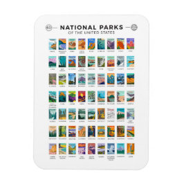 州名簿ヴィンテージ統一されたの国立公園 マグネット