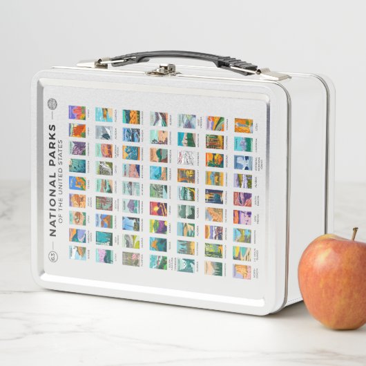 州名簿ヴィンテージ統一されたの国立公園 メタルランチボックス (インサイチュ)