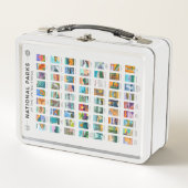 州名簿ヴィンテージ統一されたの国立公園 メタルランチボックス (正面)