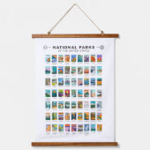 州名簿ヴィンテージ統一されたの国立公園 吊り下げ型タペストリー (正面)