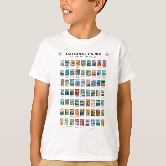 州名簿ヴィンテージ統一されたの国立公園 Tシャツ (正面)