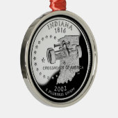 州四半期インディアナ逆側フェイク メタルオーナメント (右)