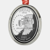 州四半期インディアナ逆側フェイク メタルオーナメント (左)