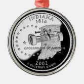 州四半期インディアナ逆側フェイク メタルオーナメント (正面)