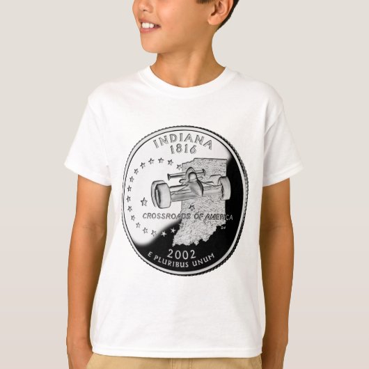州四半期インディアナ逆側フェイク Tシャツ (正面)