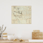 州国の地図統一された ポスター (キッチン)