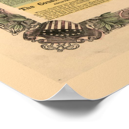 州国統一された政地図（1860年） ポスター (角)