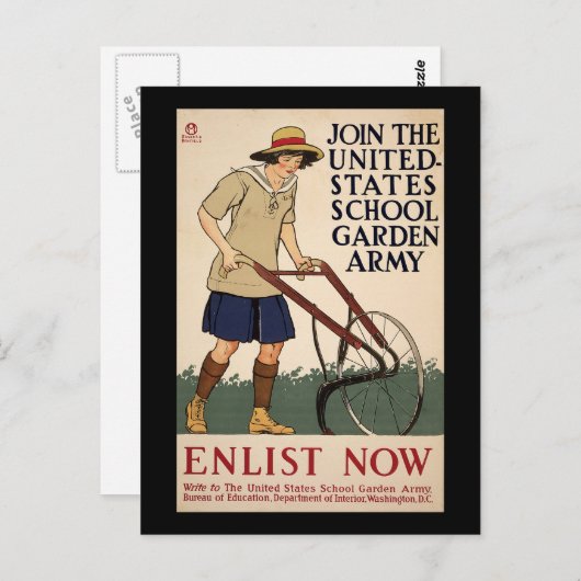 州学校統一された庭園軍に参加 ポストカード (正面/裏面)