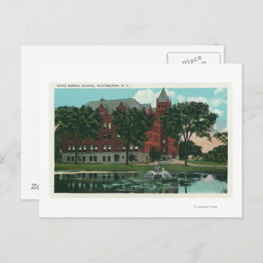 州師範学校の外観 ポストカード (正面/裏面)