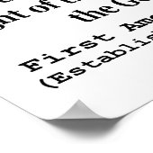 州憲法の統一された第1改正 ポスター (角)