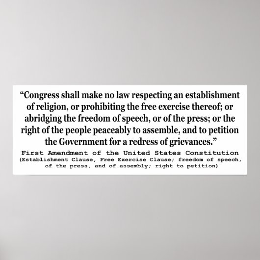 州憲法の統一された第1改正 ポスター (正面)