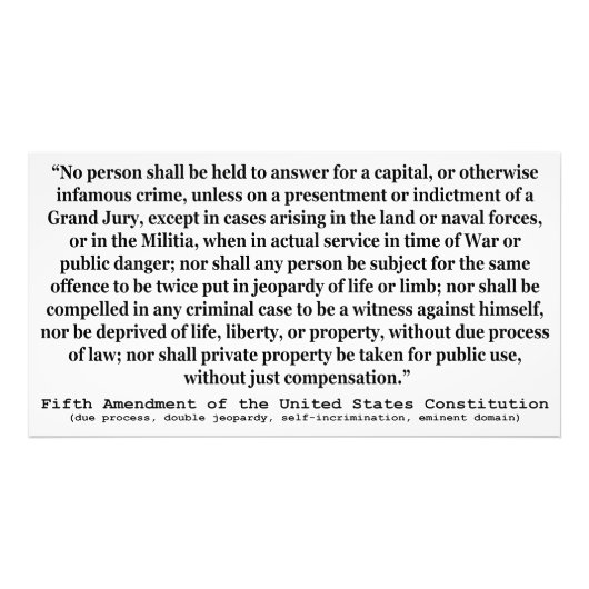 州憲法第五統一された改正 フォトプリント            (正面)