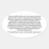 州憲法第五統一された改正 楕円形シール (正面)