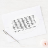 州憲法第五統一された改正 楕円形シール (封筒)