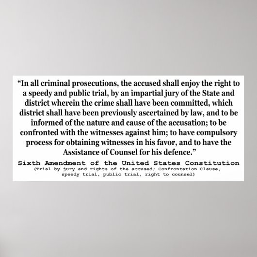 州憲法第六統一された改正 ポスター (正面)