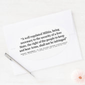 州憲法第統一された二改正 楕円形シール (封筒)