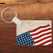 州憲法統一された米国国旗 キーホルダー (裏面)