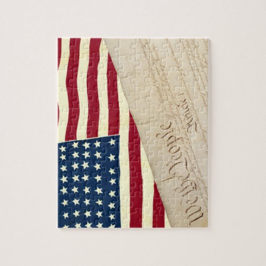 州憲法統一された米国国旗 ジグソーパズル (縦)