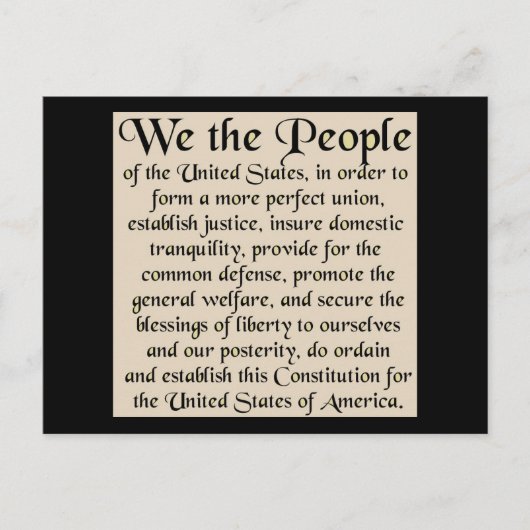 州憲章の前文統一された ポストカード (正面)