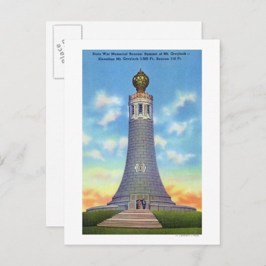 州戦争記念館の山頂からの眺め ポストカード (正面/裏面)