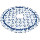 州旗の青い応援Yパターン(の模様が)ある`all ブラッシュドポリエステルツリースカート (アングル)