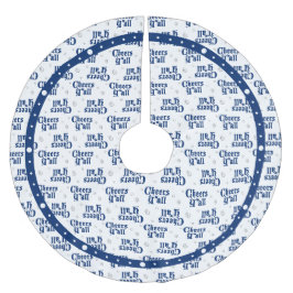 州旗の青い応援Yパターン（の模様が）ある`all ブラッシュドポリエステルツリースカート