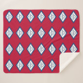 州旗を持つ愛国心のあるシェルパ毛布 シェルパブランケット (正面(横))