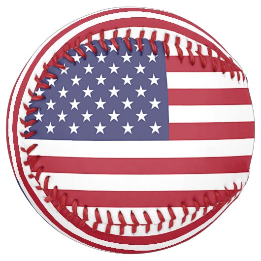 州旗を持つ愛国的なソフトボ統一されたール ソフトボール (正面左)