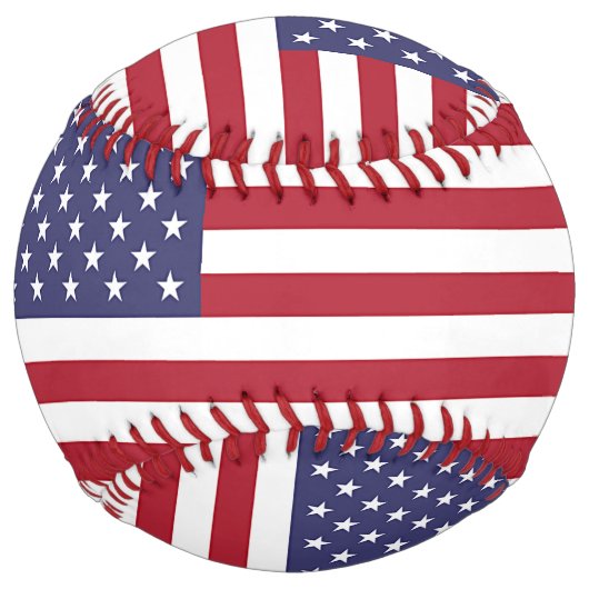 州旗を持つ愛国的なソフトボ統一されたール ソフトボール (裏面)