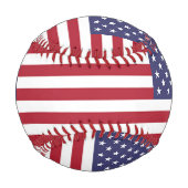 州旗を持つ愛国的な統一された野球 野球ボール (裏面)