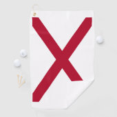 州旗アラバマ,セントアンドリュー・クリムゾン・クロス ゴルフタオル (インサイチュ)