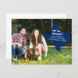 州旗ブルー引っ越しました-点々のあるテキサス州引越 ポストカード