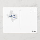 州旗ブルー引っ越しました-点々のあるテキサス州引越 ポストカード (裏面)