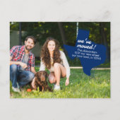 州旗ブルー引っ越しました-点々のあるテキサス州引越 ポストカード (正面)