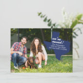 州旗ブルー引っ越しました-点々のあるテキサス州引越 案内状 (スタンド正面)