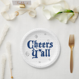 州旗ブルー応援Y`all ペーパープレート