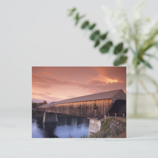 州最長の屋根付き統一された橋 ポストカード (スタンド正面)