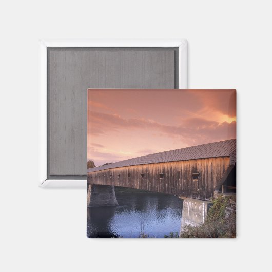 州最長の屋根付き統一された橋 マグネット (正面/裏面)