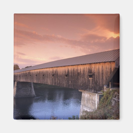 州最長の屋根付き統一された橋 マグネット (正面)